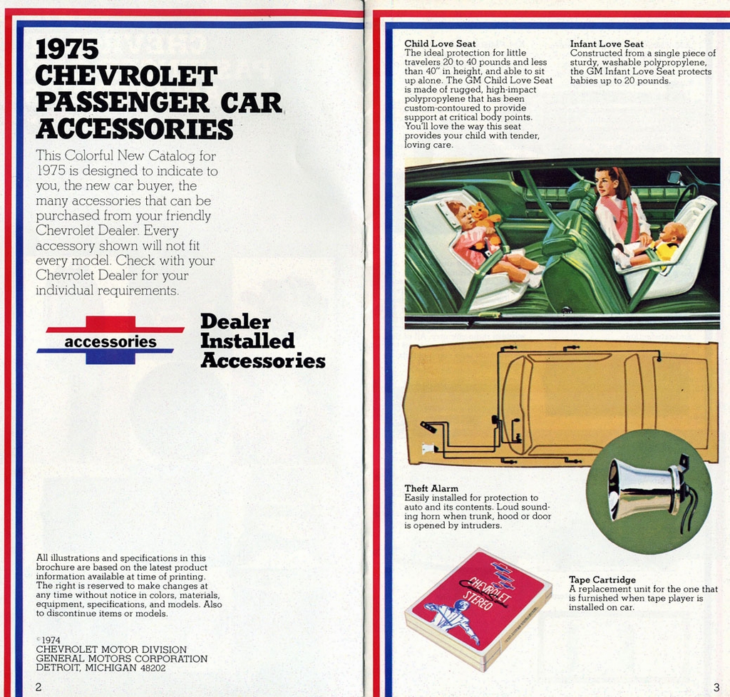 1975 Chevrolet Accessories Folder Page 4